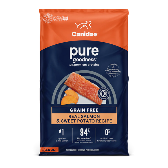 Canidae Grain Free PURE Salmon and Sweet Potato Recipe Dry Dog Food