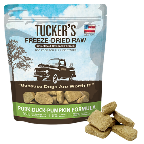 Tucker's Freeze Dried Pork-Duck-Pumpkin Dog Food (14 oz)