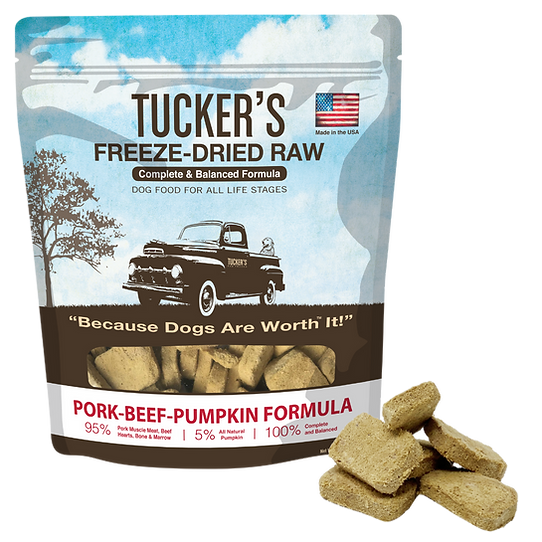 Tucker's Raw Frozen Freeze Dried Raw Pork-Beef-Pumpkin Formula Dog Food (14 oz)