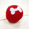 Dogo Pet Bone Ball Crochet Dog Toy (3 / Red)