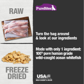 PureBites Freeze Dried Whitefish Dog Treats (1.8 Oz)