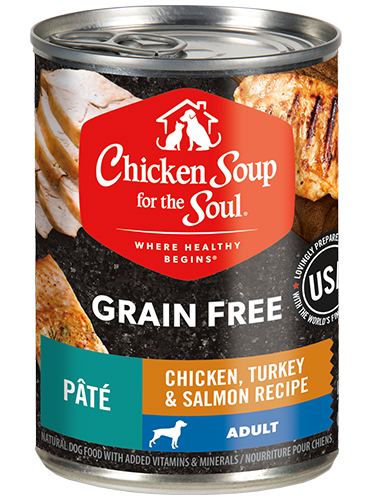 Chicken Soup For The Soul Grain Free Adult Dog Wet Food - Chicken, Turkey & Salmon Recipe Pâté (13.2 oz)