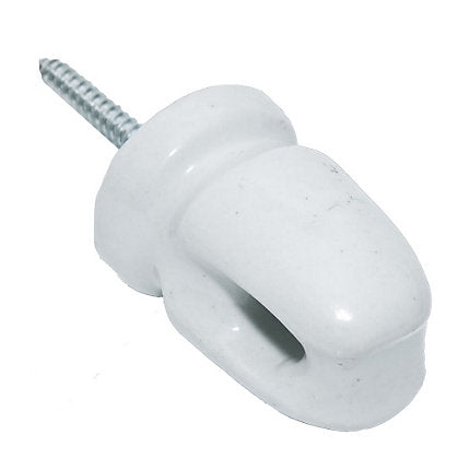 Zareba® Large Ceramic Lag Screw Insulator (Porcelain Lag Screw)