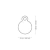MyFamily ID Tag Basic Collection Small Round in Chrome Plated Brass (Small, Chrome)