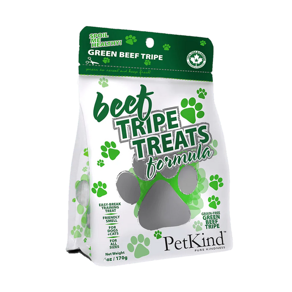 PetKind Green Beef Tripe Treats for Dog & Cats (6 oz)