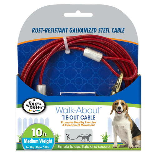 Four Paws® Walk-About® Tie-Out Cable - Medium Weight (15 feet)