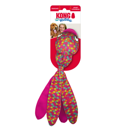 Kong Wubba Finz Pink Dog Toy (Large, Pink)