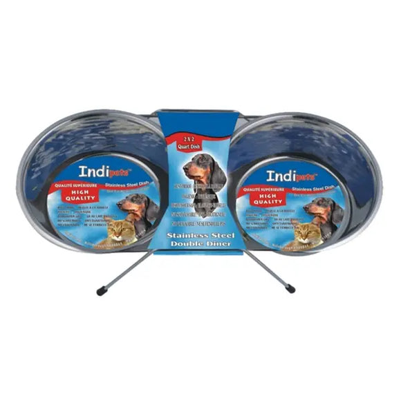 Indipets Double Diner with Band Roll 2 quart (2 quart)
