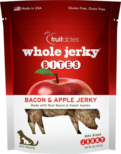 Fruitables Whole Jerky Bites Bacon & Apple Dog Treats (5 oz)