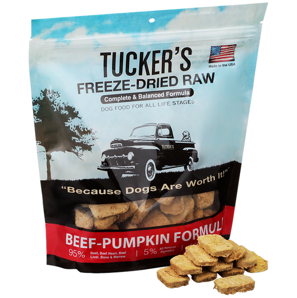 Tucker's Freeze-Dried Raw Beef-Pumpkin Dog Food (14 oz)
