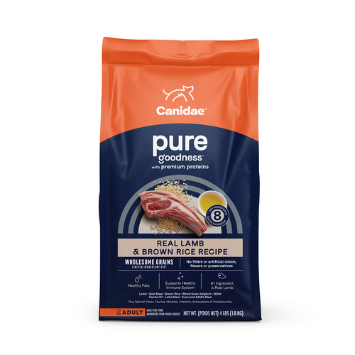 Canidae PURE with Wholesome Grains, Limited Ingredient, Dry Dog Food, Lamb and Brown Rice