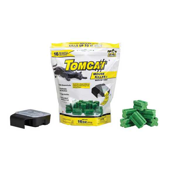 TOMCAT MOUSE KILLER BAIT STATION WITH 16 REFILLS (1.460 lbs)