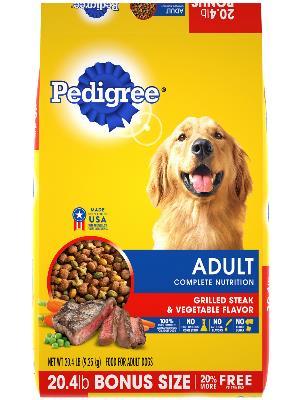 Pedigree Dry Dog Food Adult Grilled Steak & Vegetable Flavor