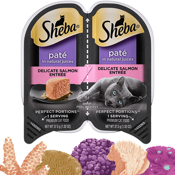 SHEBA® PERFECT PORTIONS™ Premium Paté Delicate Salmon Entrée