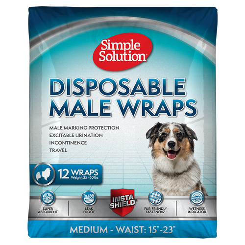 Simple Solution Disposable Male Dog Wraps