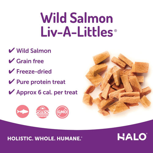Halo Grain Free Liv-a-Littles Freeze Dried Wild Salmon Protein Treats