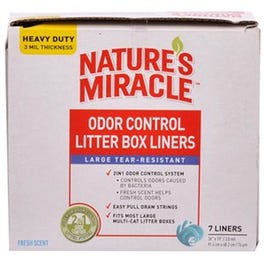 Litter Box Liners, Odor Control, Large, 7-Ct.