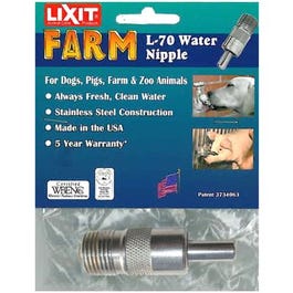 Farm Water Nipple Valve, Stainless Steel