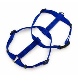 Dog Harness, Blue Nylon, 1 x 28 to 36-In.