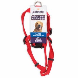 Adjustable Dog Harness, Red, 5/8 x 14-20-In.