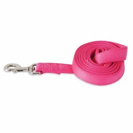 Dog Leash, Hot Pink, 2 Ply 1-In. x 6-Ft.