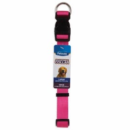 Adjustable Dog Collar, Hot Pink, 1 x 16-26-In.