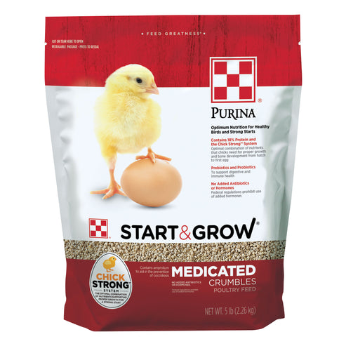 Purina® Start & Grow® Medicated Chick Food (5 lb)