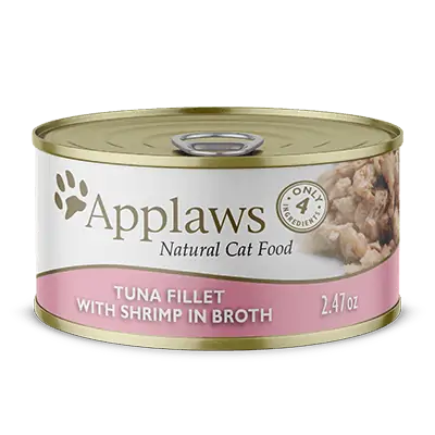 Applaws Natural Wet Cat Food Tuna with Shrimp in Broth (2.47-oz, single)