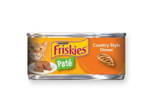 Friskies Pate Country Style Dinner Canned Cat Food