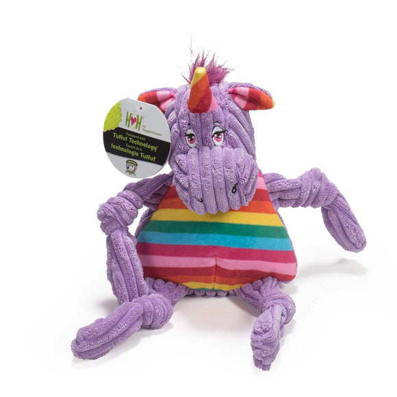 HuggleHounds Rainbow Unicorn Knottie™ Dog Toy (Wee)
