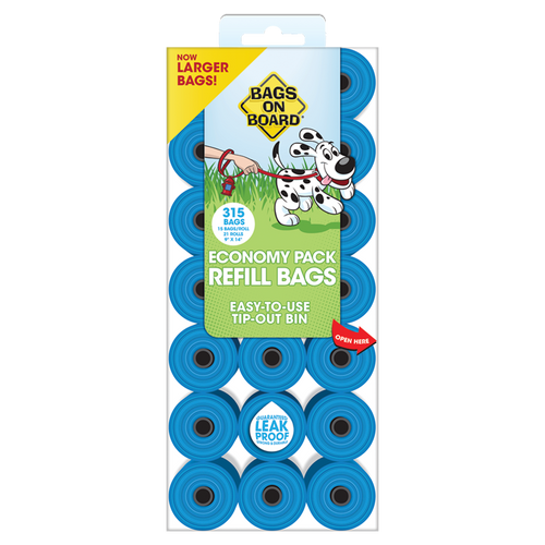 Bags on Board Economy Pack Refill Waste Pick-Up Bags (21 rolls)