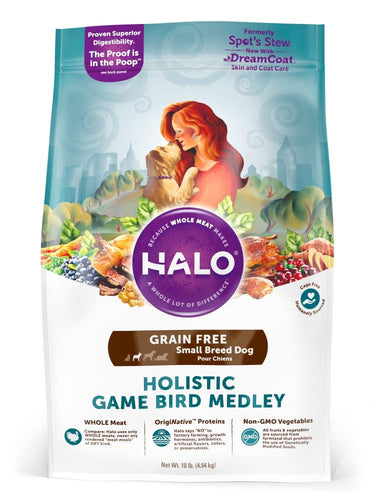 Halo Small Breed Holistic Grain Free Game Bird Medley Dry Dog Food