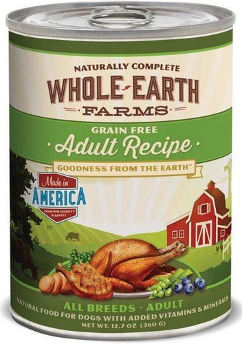 Whole Earth Farms Grain Free Adult Recipe Canned Dog Food