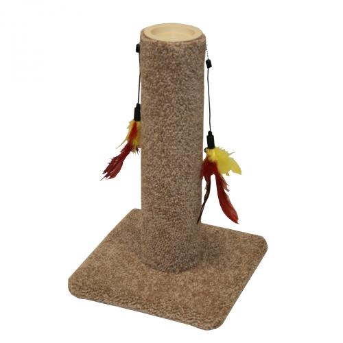 Classy Kitty Scratch Post With Feather Toy