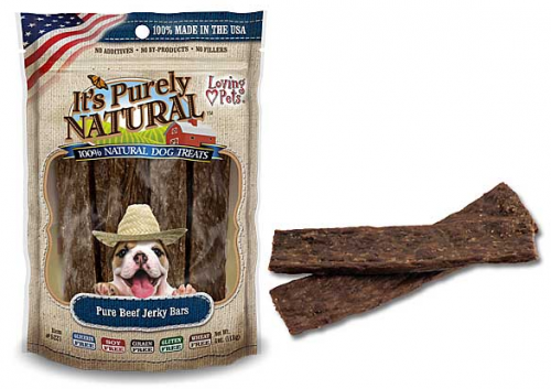 Loving Pets It's Purely Natural Pure Beef Jerky Bars Dog Treats