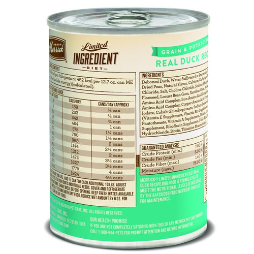 Merrick Limited Ingredient Diet Real Duck Recipe Canned Dog Food