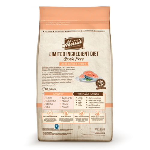 Merrick Limited Ingredient Diet Grain Free Real Salmon Recipe Dry Cat Food