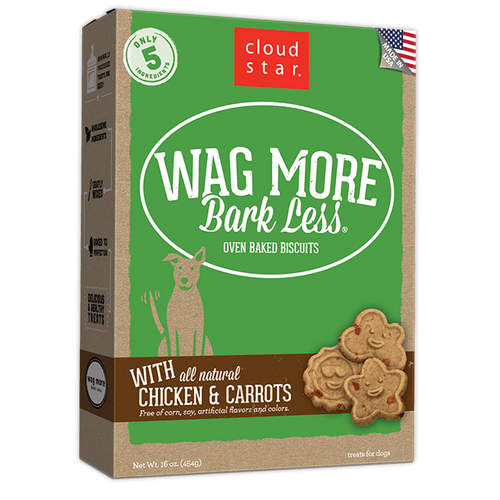 Cloud Star Wag More Bark Less Oven Baked Chicken and Carrots Dog Treats