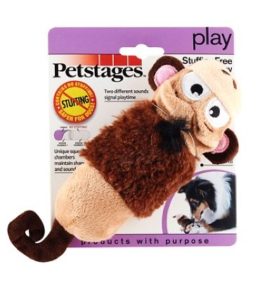 Petstages Mini Stuffing-Free Monkey Dog Toy