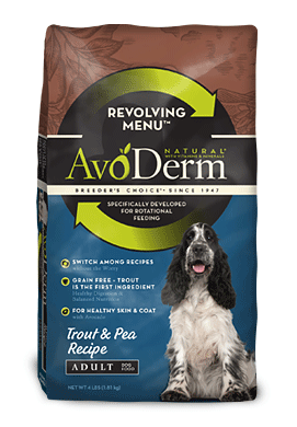 Avoderm Revolving Menu Grain Free Trout and Pea Recipe Adult Dry Dog Food