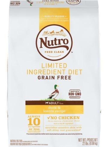 Nutro Limited Ingredient Diet Grain Free Adult Duck and Lentils Dry Dog Food