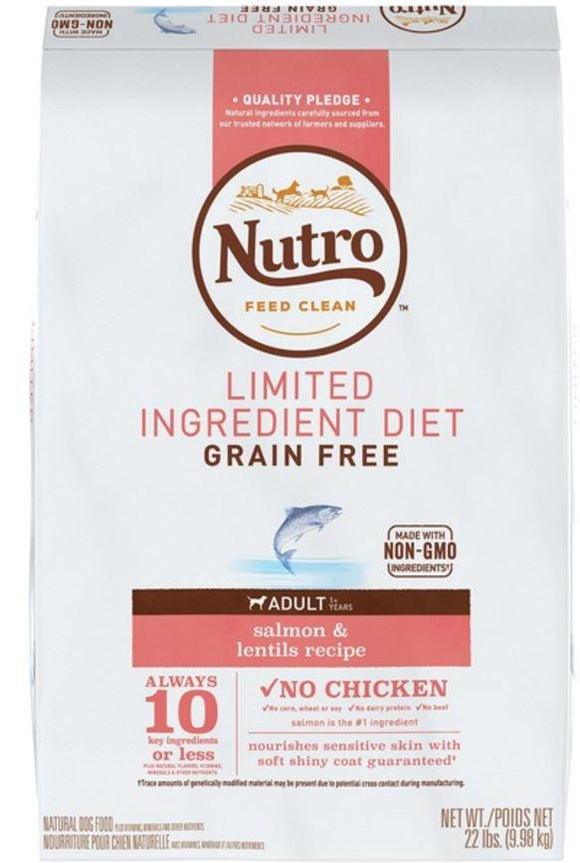 Nutro Limited Ingredient Diet Grain Free Adult Salmon and Sweet Potato Dry Dog Food