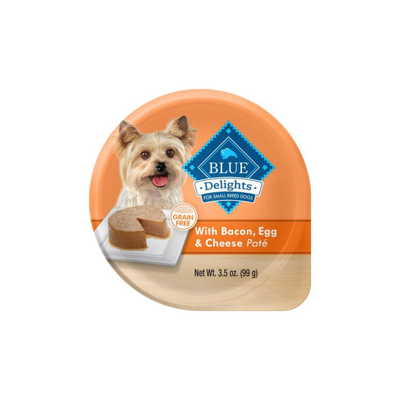Blue Buffalo Blue Delights Small Breed Bacon, Egg & Cheese Breakfast Bites Pate Dog Food Cup
