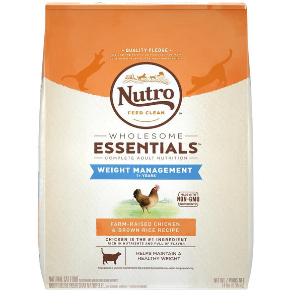Nutro Wholesome Essentials Weight Management Adult Chicken and Brown Rice Dry Cat Food