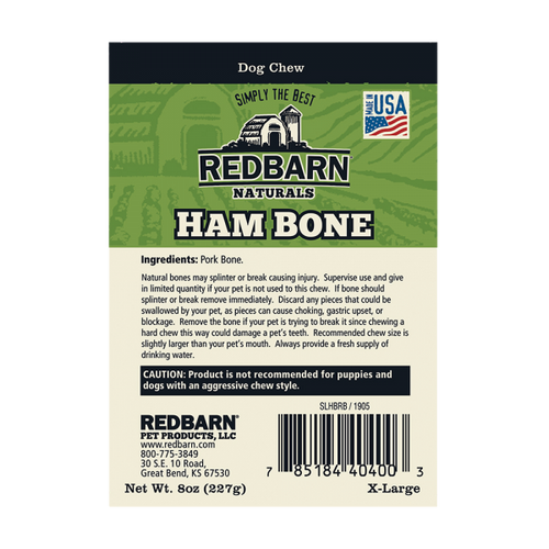 Redbarn Ham Bone 2 Pack (2 Pack)