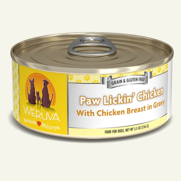 Weruva Classics Paw Lickin' Chicken with Chicken Breast in Gravy Wet Dog Food (14 oz, Single Can)