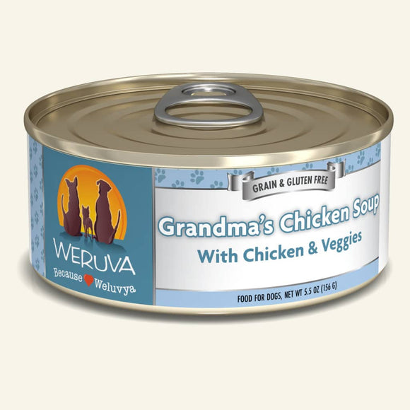 Weruva Grain Free Grandma's Chicken Soup With Chicken & Veggies Canned Dog Food (14 oz, Single Can)