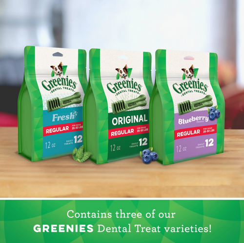 Greenies Regular Three Flavor Variety Pack Dental Dog Treats
