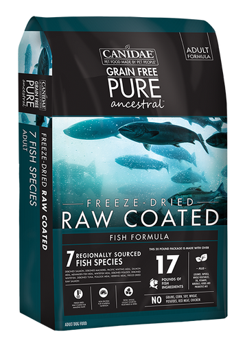 Canidae PURE Ancestral Grain Free Fish Formula with Salmon, Mackerel, & Pacific Whiting Raw Coated Dry Dog Food