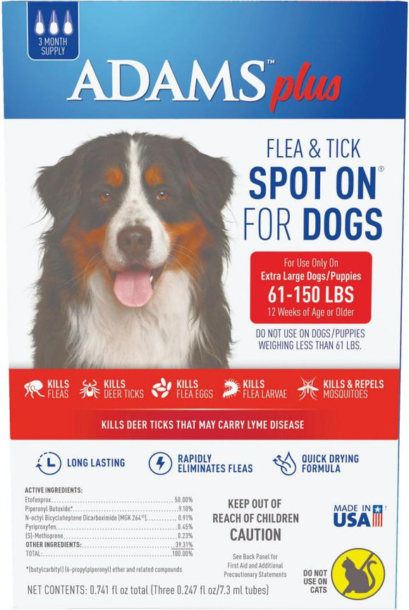 Adams Plus Spot On Flea & Tick For Extra Large Breed Dogs